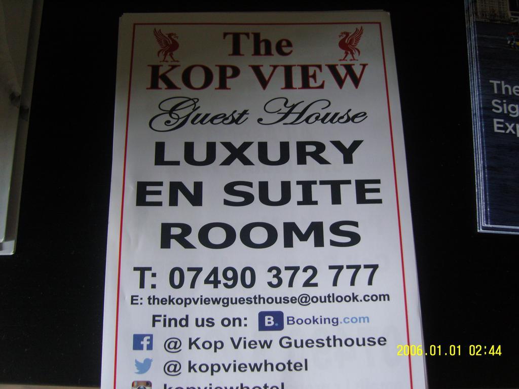 The Kop View Hotel Ливърпул Екстериор снимка